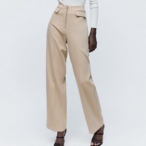 SOLD- Zara high waisted pants with flap pocket detail